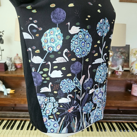 Anthro Knitted & Knotted Swan Tableau Sweater Top - Picture 10 of 13